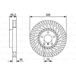 Ön Sağ Havalı Fren Diski BMW F07 F10 F11 5 Serisi, F06 7 Serisi İçin (2009-) - BOSCH 0986479W20