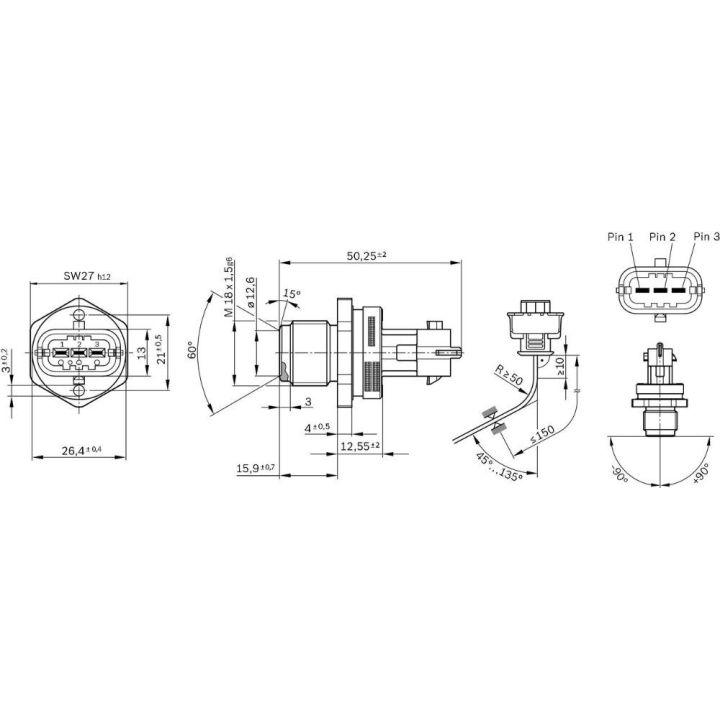 Turbo Basınç Sensörü Renault Master İçin - BOSCH 0281002907