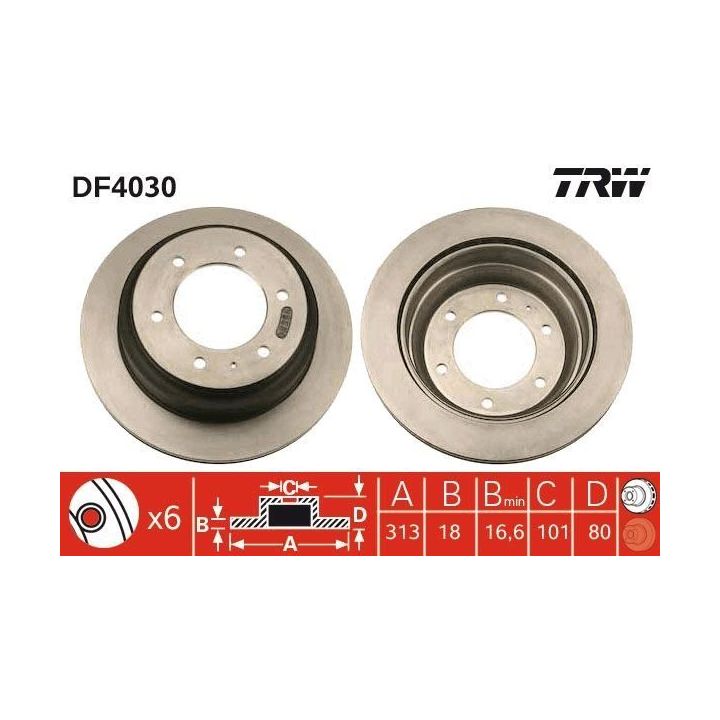 Takım - Fren Disk Ön I Passat (1996-2011) Audi A4 (1994-2000) Audi A8 (1996-2010) Phaeton - TRW DF4030