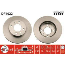 TRW Takım - Fren Diski Ön Havalı ( Mitsubishi: Carisma 1.6I 1.9td )