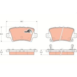 TRW Disk Balata Arka Honda: Civic IX (fk), Civic VIII Hatchback (fn, Fk) 2007-2013
