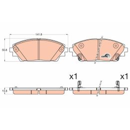 TRW Disk Balata Ön Mazda 3 (bm, Bn), 3 Saloon (bm, Bn), Cx-3 (dk) - Mazda (changan): 3 Axela Hatchback (bm) 2006-2007