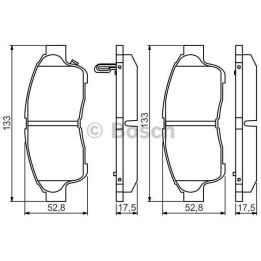 Ön Fren Balatası Toyota Corolla Corona Carina RAV4 İçin (1992-2000) - BOSCH 0986495257