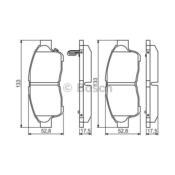 Ön Fren Balatası Toyota Corolla Corona Carina RAV4 İçin (1992-2000) - BOSCH 0986495257