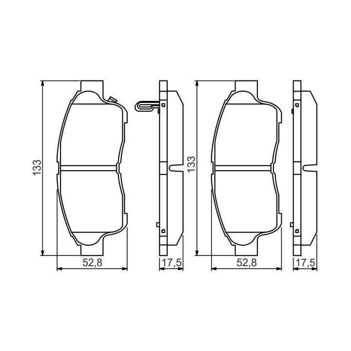 Ön Fren Balatası Toyota Corolla Corona Carina RAV4 İçin (1992-2000) - BOSCH 0986495257