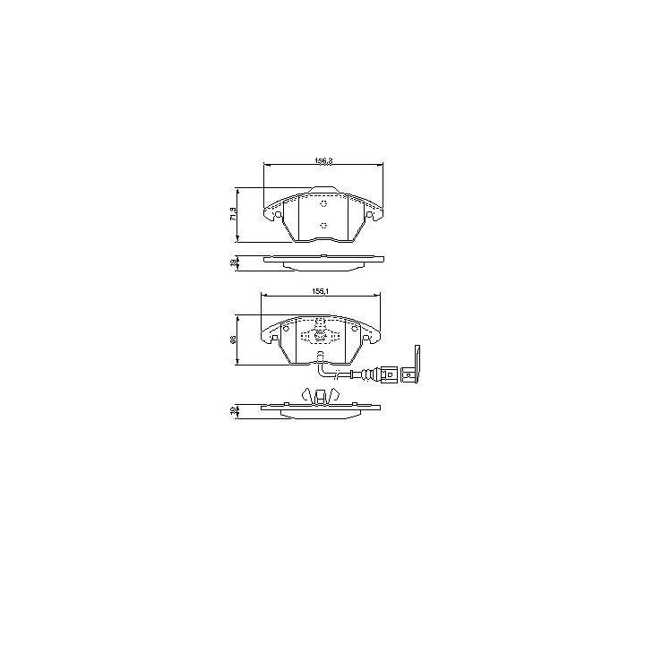 Ön Fren Balatası Citroen C4 Picasso 2.0 HDI 138 FAP 2.0i 16V İçin (2006-) - BOSCH 0986424825