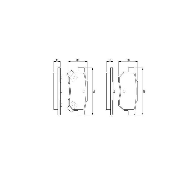 Arka Fren Balatası Civic 1.6i 16V Hatchback Sedan İçin (1995-2001) - BOSCH 0986461131