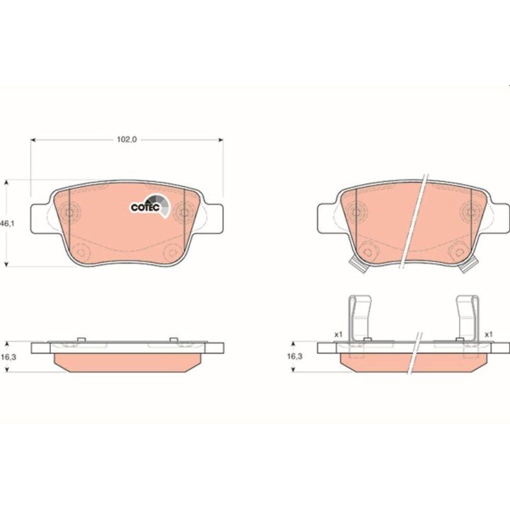 Arka Disk Balata Toyota Avensis Corolla Verso İçin (2003) - TRW GDB3337