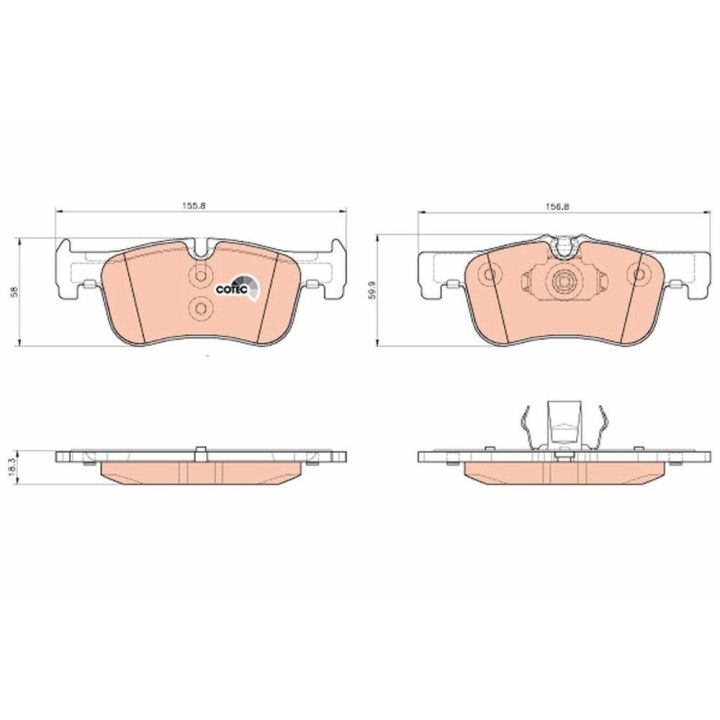 Ön Disk Balata BMW 1 Serisi (F20 F21) 2 Serisi (F22 F23 F87) İçin (2006-2012) - TRW GDB1935