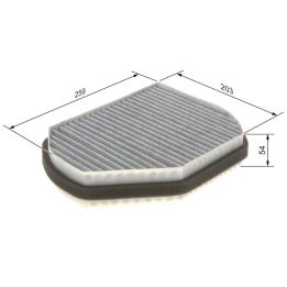 Aktif Karbonlu Polen Filtresi Mercedes W202 C208 W210 R170 - BOSCH 1987432301