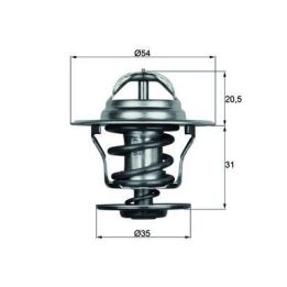 Termostat Audi A3 A4 A6 Bora Caddy II Golf Jetta II Passat Polo T4 T5 Octavia Cordoba Ibiza Fabia Felicia - MAHLE TX1587D