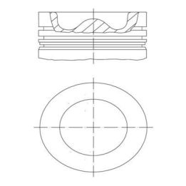 Piston Segman VW Polo Seat Ibiza Toledo Skoda Fabia Rapid Audi A1 (STD) - MAHLE 028PI00152000