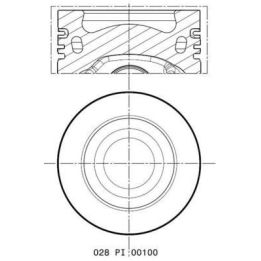 Motor Piston Segman VW Amarok Passat T5 2.0 TDI (CAHA CDBA CBDC Motor Kodları) (81.00mm) (2005-) - MAHLE 028PI00100000
