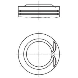 Piston Volkswagen Golf VII Audi A3 1.2 TSI TFSI (CJZ CYV Motor Kodları) (71.00mm Standart) (2013-) - MAHLE 028PI00146000