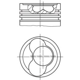 Motor Piston Segman (81.01mm Std) LT 46 T4 2.5 TDI (ACV AHD ANJ AUF) - MAHLE 0305900