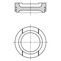 Motor Piston Segman (Std 81.01mm) Polo Golf IV 1.6 B (AFT AKL AEK) - MAHLE 0330100