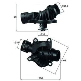 Termostat 88 °C BMW M47 M57 E90 E87 E46 E91 E92 E93 E60 E61 E64 E65 E83 E70 İçin - MAHLE TI23488
