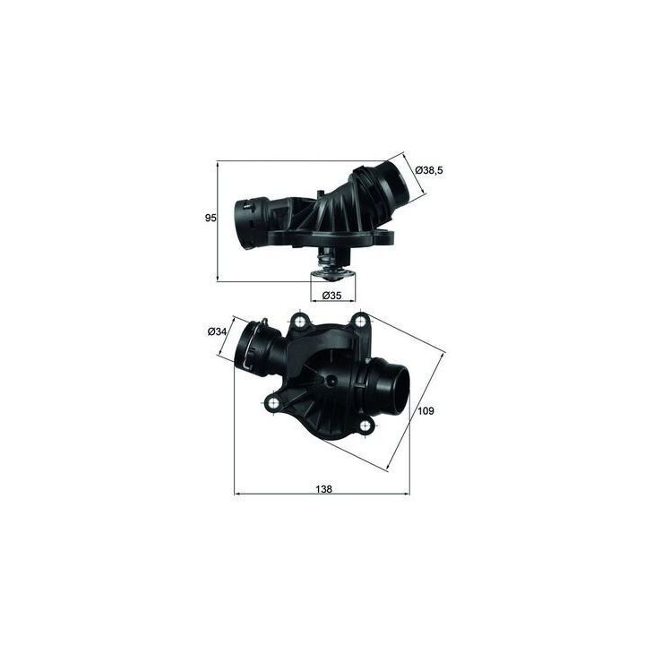 Termostat 88 °C BMW M47 M57 E90 E87 E46 E91 E92 E93 E60 E61 E64 E65 E83 E70 İçin - MAHLE TI23488