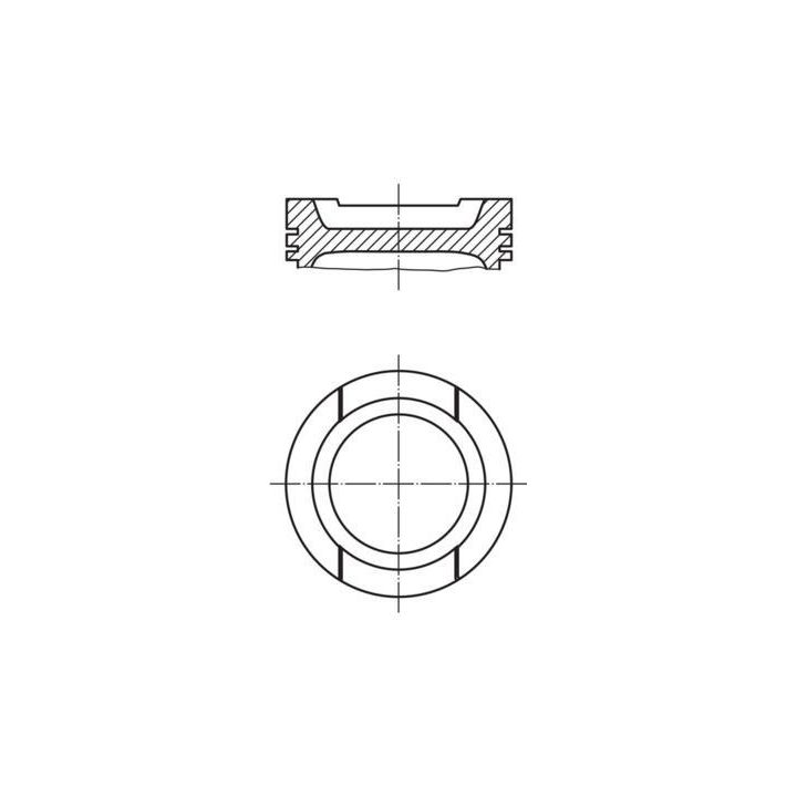 Motor Piston Segman STD Golf Passat Jetta Audi A3 1.6 16V (BFQ ALZ BGU) 81.01mm - MAHLE 0332000
